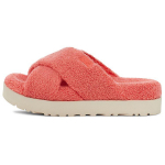 UGG Moteri&scaron;kos Fuzz Sugar Terry Cross &Scaron;lepetės Peach Bliss 1126385-PBLSS 37