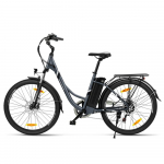 Touroll B1 Elektrinis dviratis &ndash; 90 km nuotolis, 250 W variklis, žema rėmo konstrukcija, Shimano 7 pavaros pilka spalva