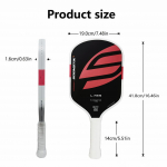 LABS Project Boomstk Ilgas Pickleball Raketė 16mm Boom &Scaron;erdis Raketė Grynos Putos Raketė raudona