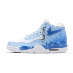 Nike Flight Legacy Žiemos Sniego Scena Atsparūs Trinčiai Vidutinio Auk&scaron;čio Senoviniai Krep&scaron;inio Batai Unisex Mėlyni Balti BQ4212-101(Komanda691-) 40.5