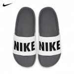 NIKE Atsitiktiniai vyri&scaron;ki batai, Įsispiriami sandalai OFFCOURT BQ4639-001, Balti ir juodi 40 juoda/balta