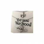 Vivienne Westwood Karoliai Dviguba Grandinėlė Kaukolė Rutulys Sidabriniai 48cm DĖŽUTĖJE