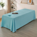 SPA lovos pilnas užvalkalas su baltu sijonu grožio salonui, masažo stalo paklodė, odai draugi&scaron;ka masažo lovos užvalkalas Sabnanas su anga 190x300cm