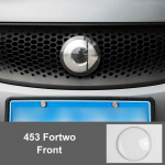 Automobilio priekinis ir galinis logotipų dangtelis 3D ABS apsauginis emblemos dėklas Formavimo modifikavimo dangtelis Smart 451 453 Fortwo Forfour priedams 453 fortwo-Front