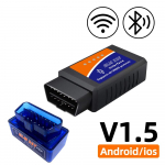 OBD2 skaitytuvas ELM327 automobilių diagnostikos detektoriaus kodų skaitytuvo įrankis V1.5 WIFI Bluetooth OBD 2, skirtas IOS Android automatinio nuskaitymo taisymo įrankiams juoda