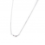 Les Tr&eacute;sors De Lily [I1154] - Collier Argent 'Scarlett' noir blanc (rhodi&eacute;) - 20x5 mm