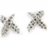Les Tr&eacute;sors De Lily [K9535] - Boucles Argent 'D&eacute;esse' Blanc