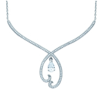 Les Tr&eacute;sors De Lily [L3913] - Collier Argent 'Love' blanc argent&eacute; (rhodi&eacute;) - 45x65 mm
