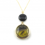 Les Tr&eacute;sors De Lily [N0773] - Collier Cr&eacute;ateur 'Scarlett' marron noir dor&eacute; juoda
