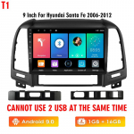 Icreative Android Car Radio Multimidia Video Player Navigation GPS, skirtas Hyundai Santa Fe 2006-2012 2din Head Unit Carplay