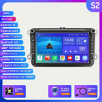 Automobilių radijas Hizpo 8 colių Android AutoRadio, skirtas Volkswagen VW Passat B6 B7 CC Tiguan Touran Golf Polo Skoda Seat Carplay Multimedia GPS 2din Audio Video S2 8Core 4GB 32GB AI