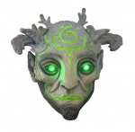 Helovino žalias vyras elfas senukas latekso kaukė Forest Spirit Elf kaukė su lengvu Cosplay galvos apdangalo kostiumų baliaus rekvizitu