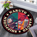 Animacinis filmas Naruto apvalios zonos kilimėliai Geometriniai neslystantys gyvenamieji grindys kilimėlio kambario dekoras Namų kilimėliai alfombra naruto žaidimų kilimėlis kūdikiui 60cm