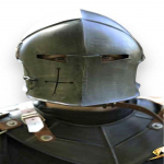 Autenti&scaron;kas viduramžių barbutos &scaron;almas, rankų darbo