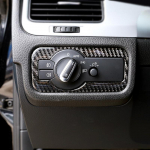 Automobilio anglies pluo&scaron;to vidaus priekinių žibintų jungiklio rėmo dangtelio lipduko apdaila, skirta VW Touareg 2011 2012 2013 2014 2015 2016 2017 m.