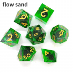 7 vnt Spalva Mėlyna Rožinė Purpurinė Dervos spalvos Smėlio kauliukų rinkinys DND TRPG RPG D20 D12 D10 D8 D6 D4 Stalo žaidimai Skaičių kauliukų rinkinys