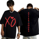 The Weeknd XO After Hours Raidžių Spaudas Unisex Mar&scaron;kinėliai Harajuku Hip Hop Drabužiai Mar&scaron;kinėliai Auk&scaron;tos Kokybės Medvilnė Gatvės Mados Mar&scaron;kinėliai 4XL