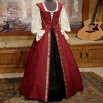 Helovino kostiumas Retro Cosplay suknelė S raudona