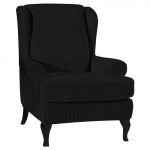 Nuožulnios rankos karaliaus atlo&scaron;o kėdės užvalkalas Elastingas fotelis Wingback kėdės atlo&scaron;as sparnas kėdės užvalkalas Stretch Protector Slipcover apsauga