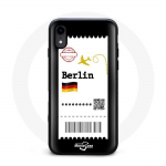 Coque iphone XS max billet d'avion berlin