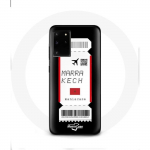 Coque pour Samsung Galaxy S11 Plus Billet d'avion Marrakech Maroc