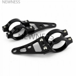 Motociklo priekinio žibinto laikikliai Modeliai 39mm-41mm Universalus &scaron;akių vamzdžio skersmuo Universalus pritaikymas Honda Magna 750 VF750 VF1100 juoda