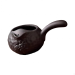 Keraminis arbatinuko užpilas palaidų lapų arbatai su kar&scaron;čiui atsparia rankena Black with word