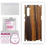 apgo Protective Skin Sticker for the back+sides compatible with OnePlus Nord, Full Wrap Film, Foil, Vinyl - Pattern Tigerwood