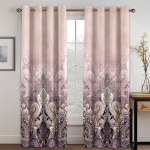 Pigūs, nestandartiniai, didelio dydžio raudoni eleganti&scaron;ki Boho baroko 2 vienetai plonos užuolaidos svetainei miegamojo langų užuolaidos. Nemokamas pristatymas W120H270(CM)x2&Hook