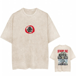 S-5XL 300 gsm Vintage Acid Wash mar&scaron;kinėliai 100% medvilnė Vyri&scaron;ki arba moteri&scaron;ki mar&scaron;kinėliai Streetwear trumpi punk vir&scaron;ūnės S smėlis