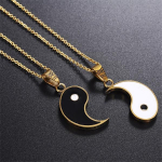 Kinų stiliaus Tai Chi Bagua Yin Yang pakabukų karolių rinkinys Unisex auksas