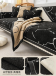 &Scaron;enilinis juodas apvadas sofos pagalvėlė vienspalvė paprastumo dekoratyvinė neslidi universali visiems sezonams Shu Rong medvilninis sofos užvalkalas 30x50cm pillowcase beveik baltos spalvos