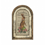 1 vnt. vintažinės sieninės nuotraukos &bdquo;Rabbit Inn&ldquo; meno spaudinys medinis zuikis, aliejinis paveikslas, retro stiliaus namų dekoravimas