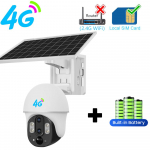 Mobilus Telefonas Nuotolinis 10x Priartinimas Stebėjimas 4G Saulės Kamera Lauko Neper&scaron;lampama Stebėjimo Kamera I&scaron;manusis Namas Apsaugos Kameros IP stebėjimas 【4G】No Card balta/juoda