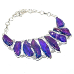 Natūralaus povo titano Aura 925 sidabro papuo&scaron;alų vėrinys 18 D2y27