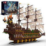 Mould King 13197 Piratų laivas Statybiniai blokeliai MOC Skraidantis Olandas Piratų laivo modelis Surinkimo laivas Žaislai Vaikams Kalėdinės dovanos 13197