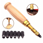 Skylių perforatorius Sraigtinis Nuimamas Knygų Grąžtas Automatinis Su 6 Dydžių Antgaliu 1,5-4 mm Automatinis Diržų Sraigtinis Perforatorius Odos Įrankis 1 SET