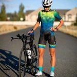 Tres Pinas-Conjunto De Triatl&oacute;n Para Mujer, Maillot De Manga Corta Para Ciclismo, Ropa De Verano Para Bicicleta 3 XL