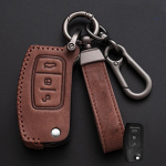 Automobilio rakto dėklas Ford Fiesta Focus Mondeo Falcon B-Max C-Max S-Max Eco Sport Galaxy Territory Beraktis Korpusas Fob Apsauga For Ford ruda