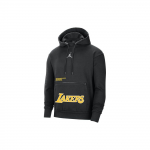 Nike NBA Los Angeles Lakers raidėtu gobtuvu laisvalaikio ilgomis rankovėmis fliso megztinis vyri&scaron;kas megztinis Juodas DR2422-010 M