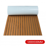 1200x550x5mm EVA putplasčio dirbtinio tikmedžio valčių pakloto kilimėlis rudas denio lak&scaron;tinis jachtos grindų dangos neslystantis kilimėlis lipnus transporto priemonės padas juoda ruda spalva