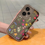 Mink&scaron;tas silikoninis kvadratinių kopėčių spausdinimo ra&scaron;tų telefono korpusas, pilnas dangtis, fotoaparatas, atsparus smūgiams, guminis dėklas, skirtas Xiaomi Redmi Redmi Note 10 5G ruda