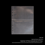 A5 formato neslystantis vizitinių kortelių dėklas su 4 tinklelio formos permatomomis vidinėmis ki&scaron;enėmis, skirtas 3 colių &bdquo;Polaroid&ldquo; nuotraukoms laikyti.