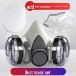 KN95 cheminių dulkių dujų kaukė su aktyvuotos anglies filtru pesticidų ir formaldehido apsaugai