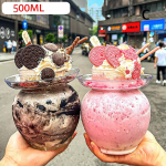 500 ml raugintų kopūstų stiklainis, naminių gyvūnėlių laikymo stiklainis, pieno arbatos gėrimo puodelis, ne&scaron;iojamas butelis