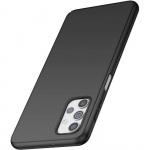 Apsauginis dėklas - BOOLING - Samsung Galaxy A32 5G - Skystas silikonas - Atsparus smūgiams - Plonas - Juodas juoda