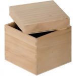 ARTEMIO Boite Cube en Bois &agrave; D&eacute;corer 12*12*12 cm natūrali