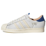 Adidas Originals Superstar Odiniai Gyvatės Ra&scaron;to Mėlynu Uodegėle Žemi Sportbačiai Unisex Sportbačiai Kreminės Baltos Spalvos HQ6458 44