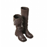 Karvės odos versija~ Natūralios odos platforminiai batai iki kelių, moteri&scaron;ki retro stiliaus batai su storu kulnu, vakarieti&scaron;ki kauboji&scaron;ki batai, riterio batai 40