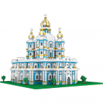 3737 VNT Smolnio katedros modelio konstruktoriai Pasaulinio garso atrakcijos Architektūrinės gatvės vaizdo kaladėlės Vaikams &bdquo;pasidaryk pats&ldquo; žaislai &Scaron;ventinė dovana